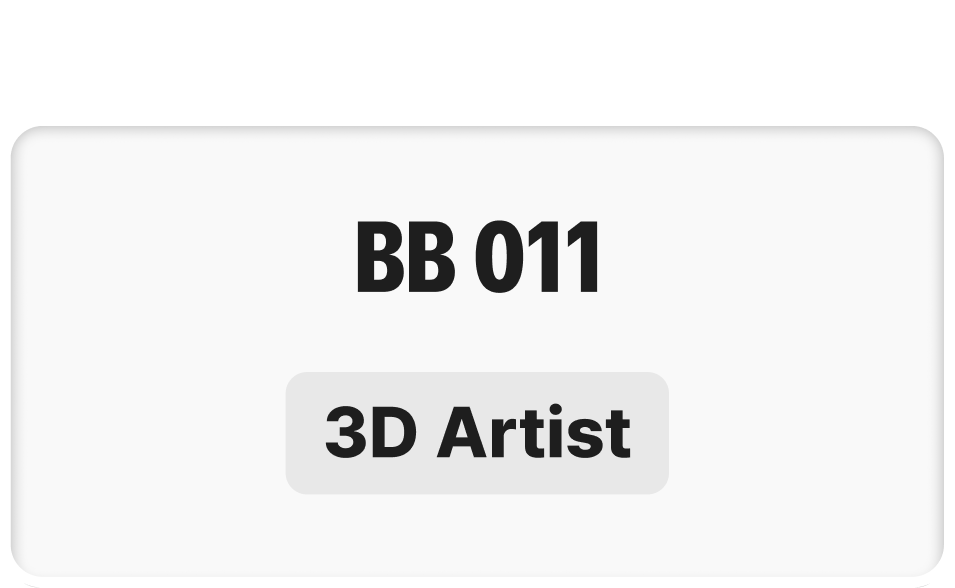 BB 011 — 3D Artist